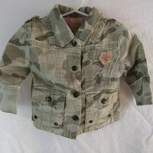 Guess Baby Girls Camo Embroidered Jacket 6/9 Mos